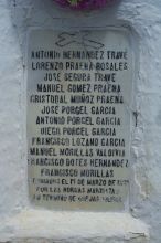 Names of those assinated on 17 marzo de 1937 by the Marxist Hordes.  (in Cementary)