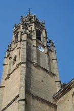 Belltower of the church in Sadaba.