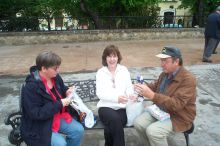 A quick snack in the plaza in Alhama.