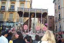 The virgen is usually the end of the procession.