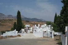 Cemetary in Casabermeja, along the road down to Malaga.  One of the men we met in Antequera said it was great.